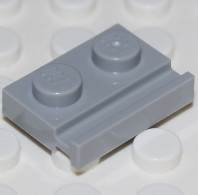 Lego 50шт Плитка 1x2 модифицированная с дверной рейкой (светло-серый) 32028 / 4211568