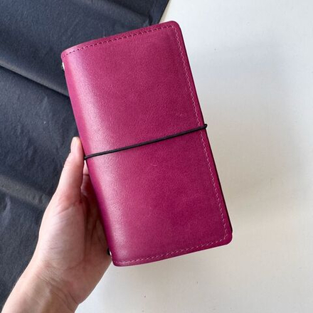 Обложка мидори Personal на резинке, фуксия друид