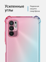Чехол ROSCO для Poco M3;Xiaomi Redmi Note 10 5G;Xiaomi Redmi Note 10T оптом (арт. XM-RN10T-HARD-TPU-PINK-BLUE)