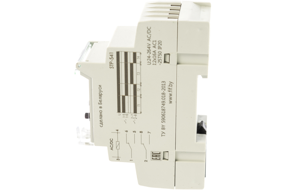 Реле времени STP-541 24-264В AC/DC 2х16А 2перекл. IP20 1канал 4х-временное для вращения электродвиг.
