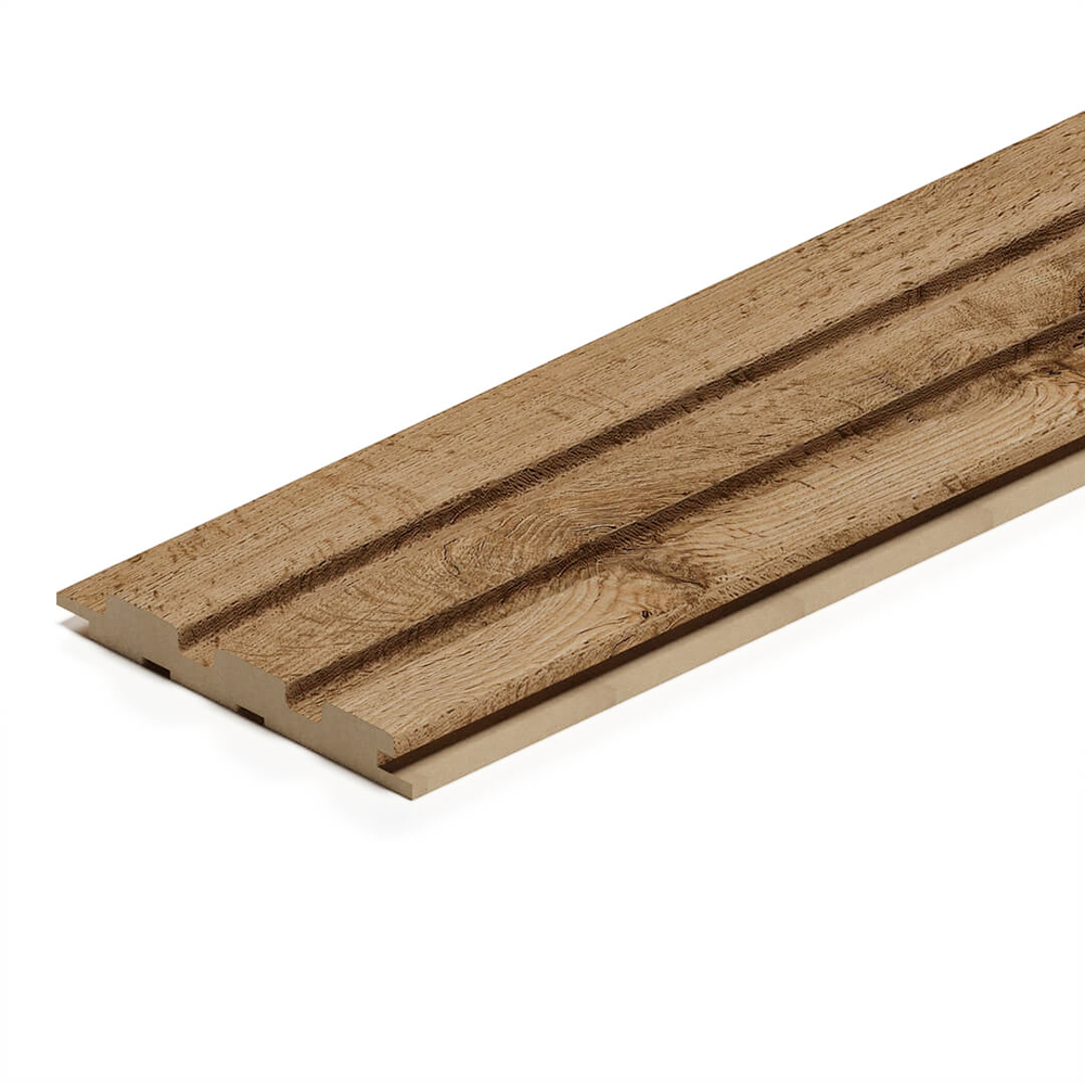 Панель Стеновая Реечная МДФ Stella Beats Light Пекан 2700x119x16 (4шт.упак.)