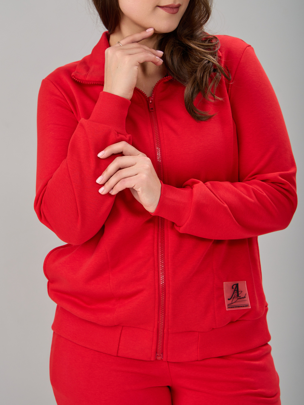 Костюм с брюками КБфп-584/красный-н