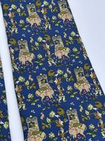 Галстук синий Salvatore Ferragamo