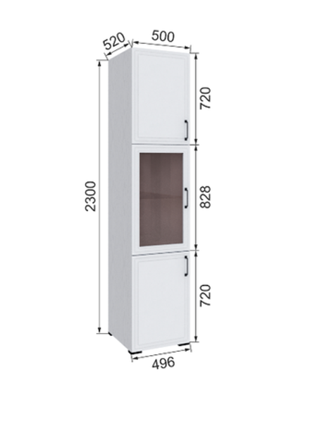 Пенал витрина Бруклин 50ГШ-5