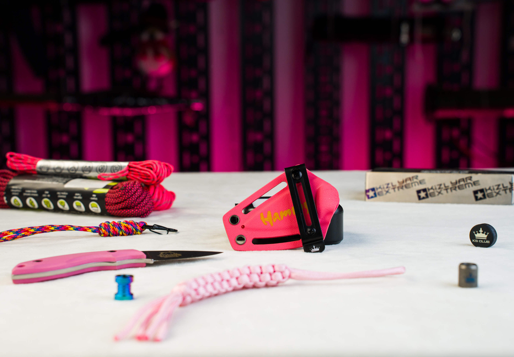 Туристический нож Hammy Niolox StoneWash G10 Pink Kydex