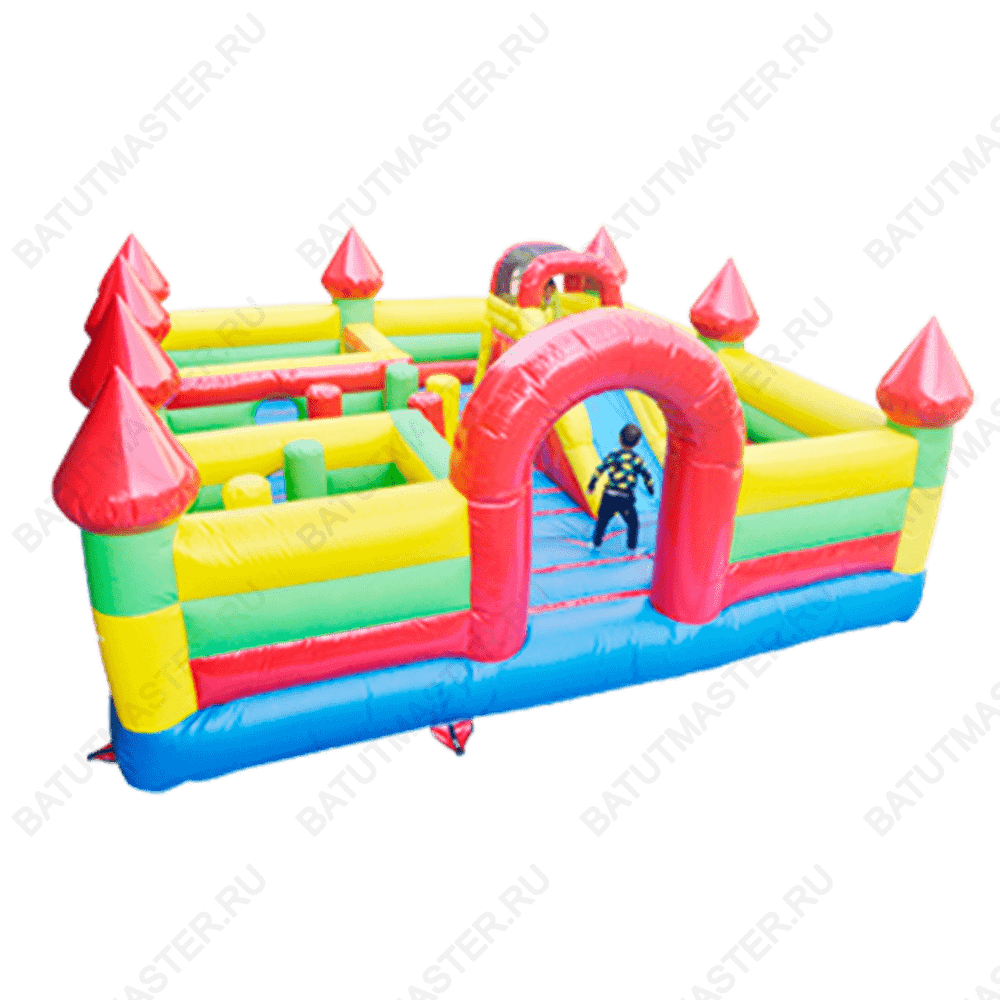 Коммерческий надувной батут "Красочный дворец" 6*6*2,5 м