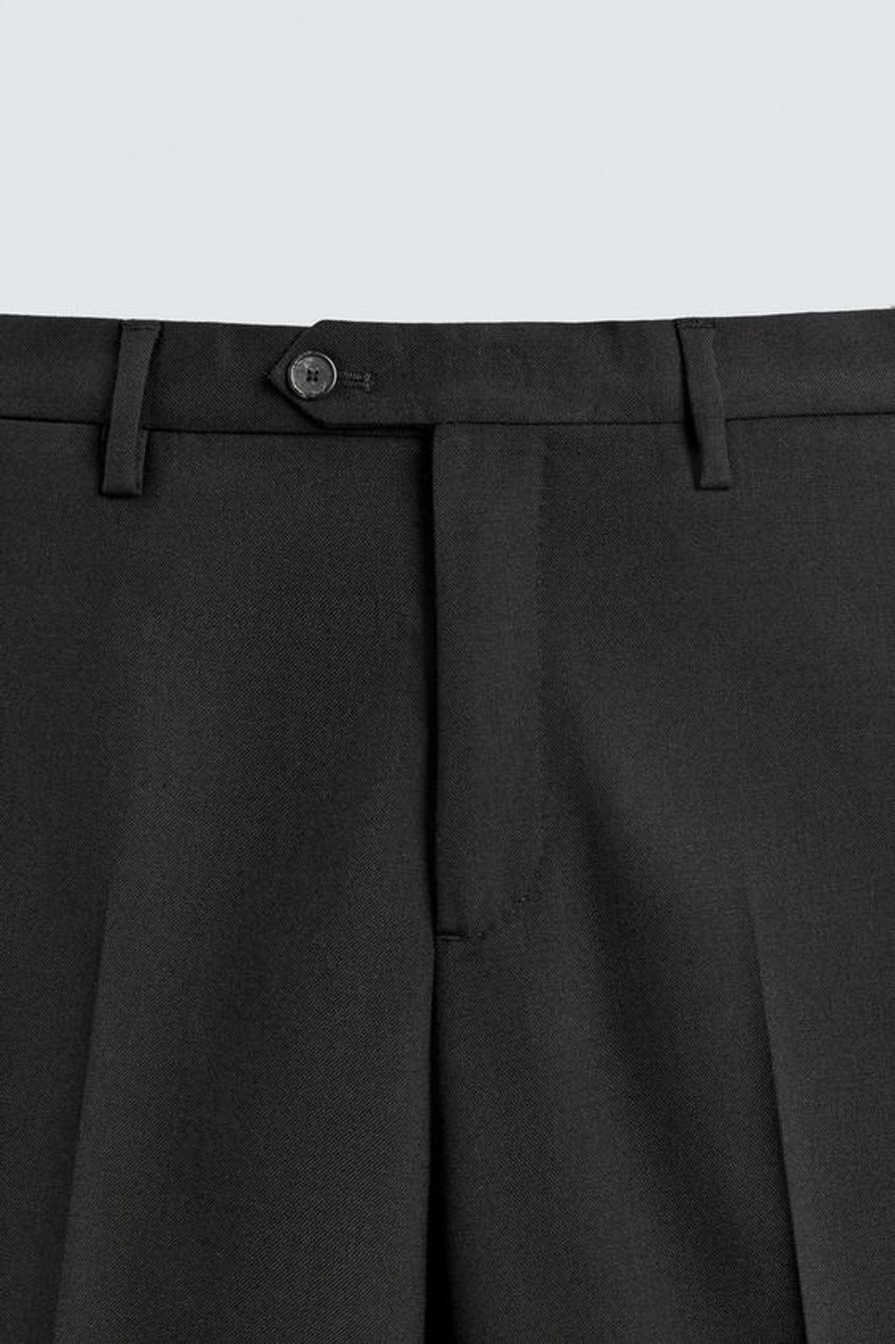 ZARA КОСТЮМНЫЕ БРЮКИ ИЗ 100% ШЕРСТИ, ЧЕРНЫЙ