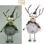 Игрушка новогодняя «Сказочный Лось» 18*23*62 см, Серый