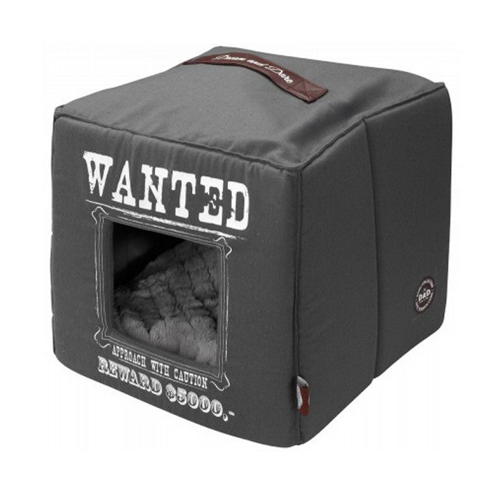 Ebi лежак - домик для животных мягкий "wanted", серый, 40х40х40см!