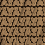 Платок каре 90*90см, ТЭДДИ на чёрном