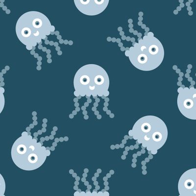 Осьминожки на синем