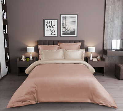 Постельное белье сатин гладкокрашенный 1,5 спальный Сердолик