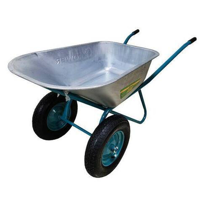 Тачка строительная GROWER 2 кол. 120л (80л), 300кг 4.00-8/полукруг.корыто