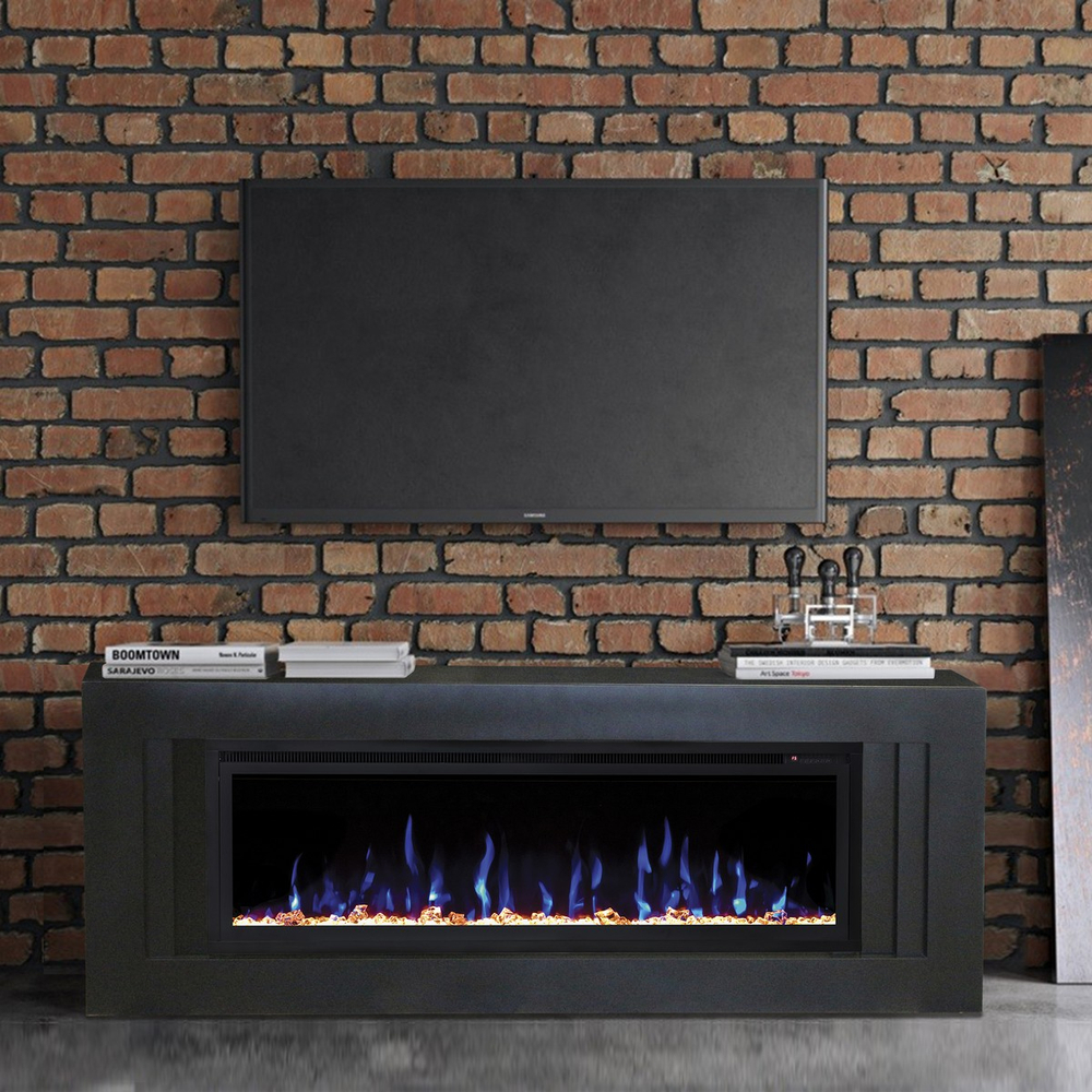 Электрокамин RealFlame Stockholm 50 BLM черный с очагом Saphir 50