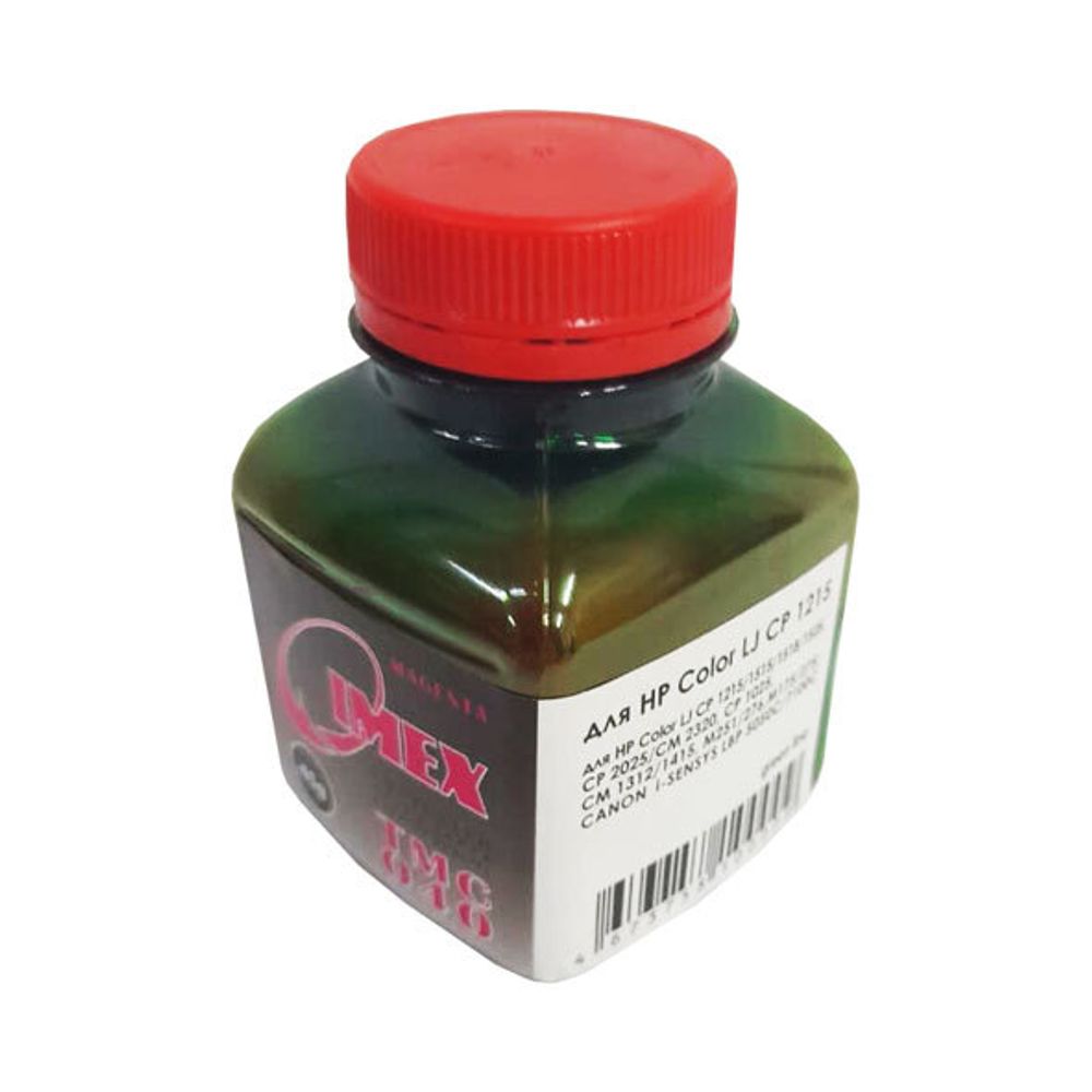 Тонер для HP Color LJ CP 1215/1515/1518/1525/СМ1312/CM1415/CP1025/2025(45гр, пурпурный, Polyester, TMC040 IMEX) Green Line