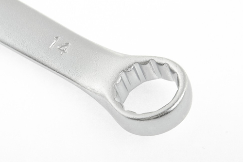 15211 Ключ комбинированный, 14 мм, CrV, матовый хром//Stels