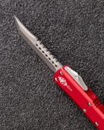 Автоматический складной нож SteelBro Microtech UTX-85 Hellhound Stonewash VG-10 719-10PKS (розовый) фронталка/выкидуха