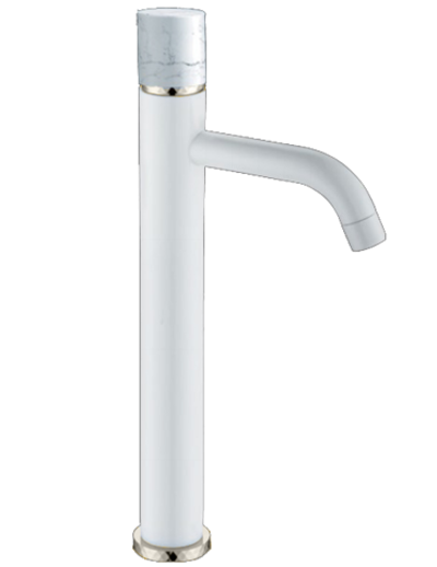 Смеситель для умывальника высокий Boheme STICK MRAMOR 122-W-MR-WHITE