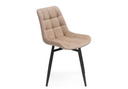 Стул на металлокаркасе Челси крутящийся велюр бежевый / черный