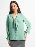 Рубашка с бантом Рузанна (зеленая) Б15246-10М LT Collection