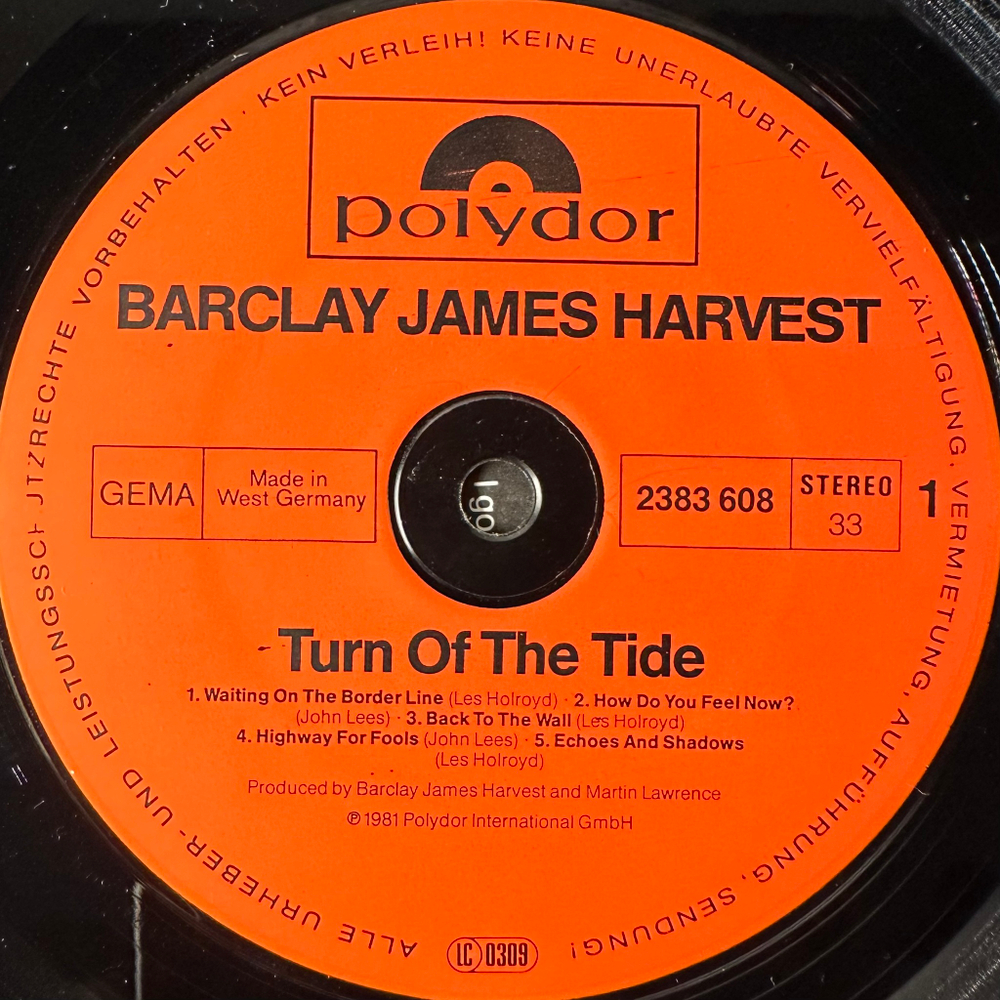 Barclay James Harvest ‎– Turn Of The Tide (Германия 1981г.)