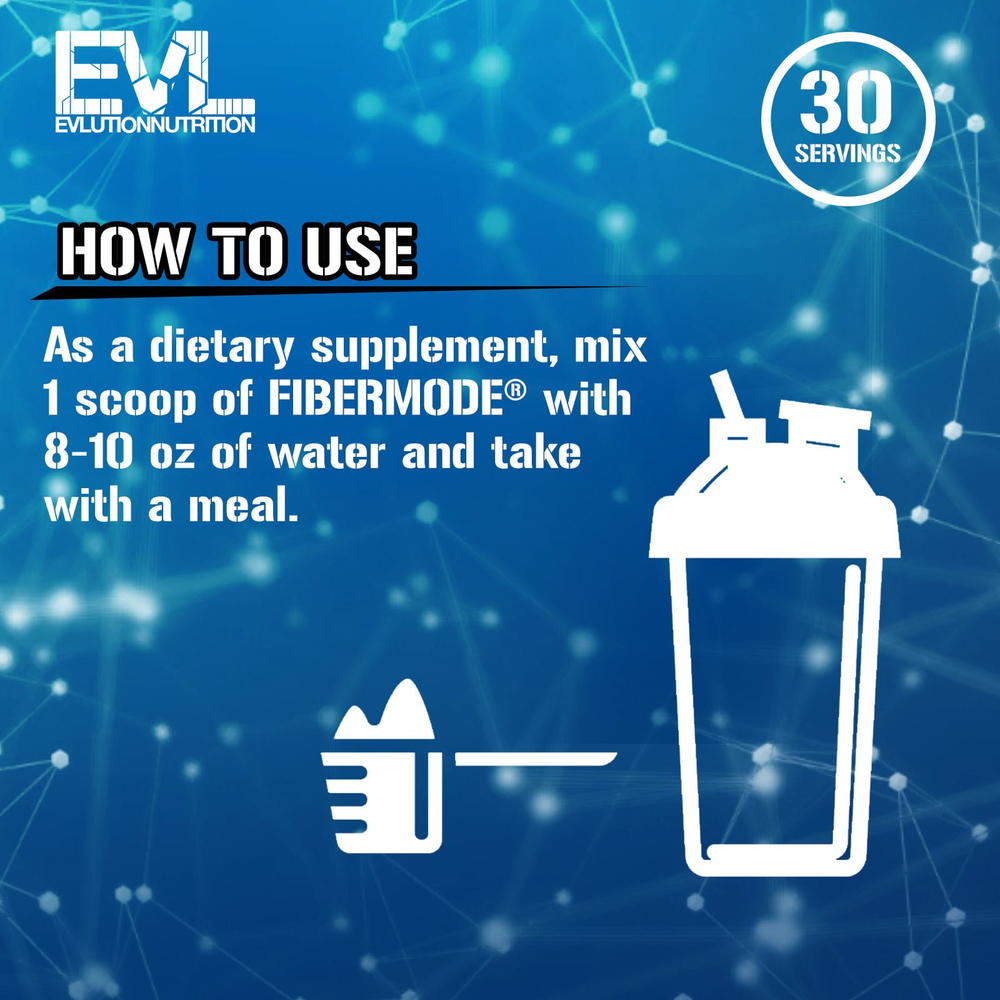 EVLution Nutrition, FiberMode, клетчатка и пробиотик, без добавок, 198 г (6,98 унции)