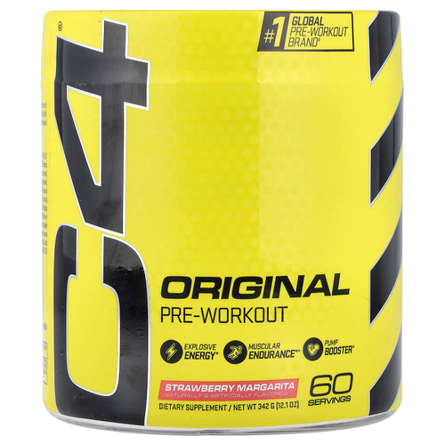 C4 / Cellucor, C4® Original, предтренировочный комплекс, со вкусом клубничной маргариты, 342 г (12,1 унции)