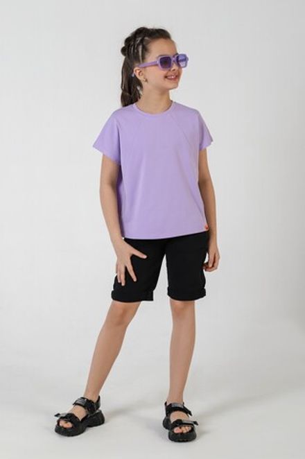 Фуфайка (футболка) для девочки Гретта-1 Виотекс ЛИЛОВЫЙ