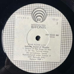 Винтажная виниловая пластинка LP Pink Floyd Delicate Sound Of Thunder (СССР 1990) Рижский Завод