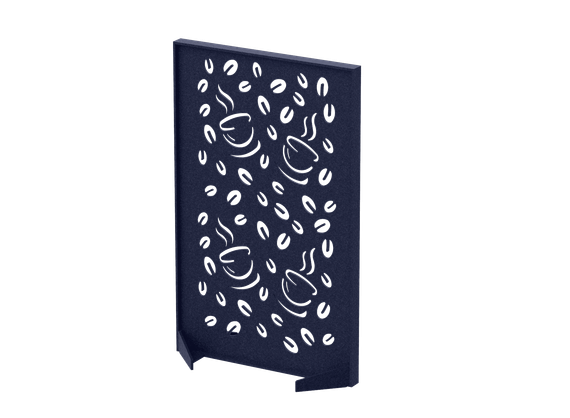 Перегородка с декором  &quot;Кофе&quot; 100х40х140