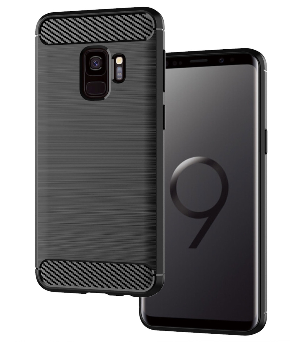 Чехол для Samsung Galaxy S9 цвет Black (черный), серия Carbon от Caseport