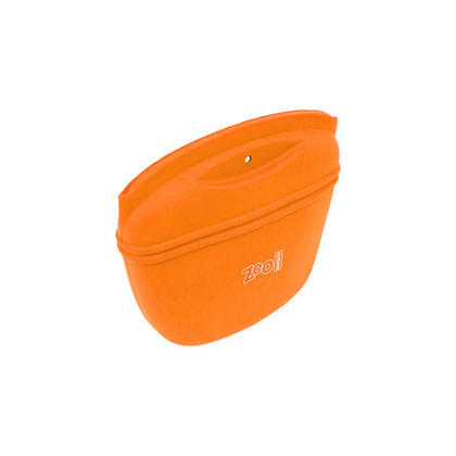 ZOOONE Сумочка для лакомств силиконовая с магнитным замком большая, оранжевая
