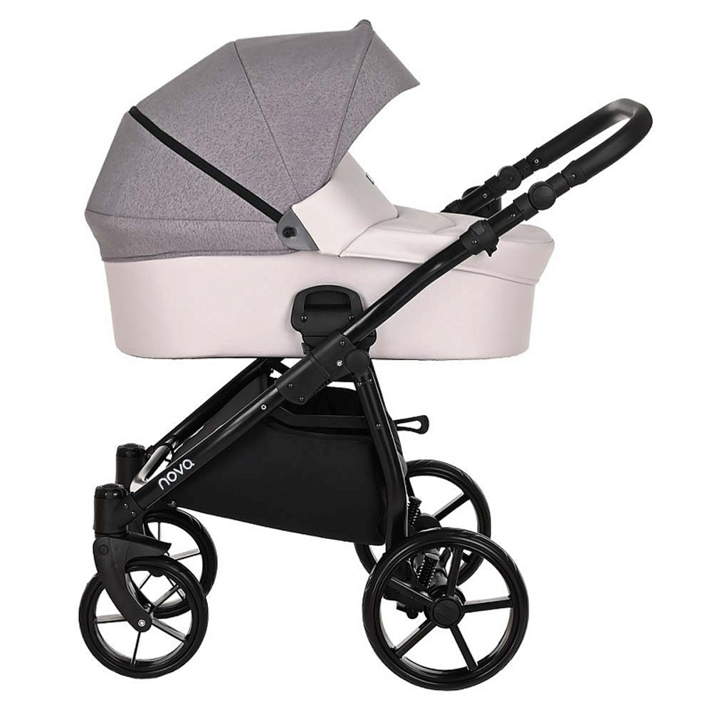 Детская коляска Tutis Novo Reflective 3 в 1 1142043 Кожа Pearl Metalic/Grey Reflective Print