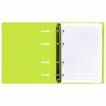 Тетрадь на кольцах А5 175х220 мм, 120 л., пластик, с резинкой, BRAUBERG, Салатовый, 404619