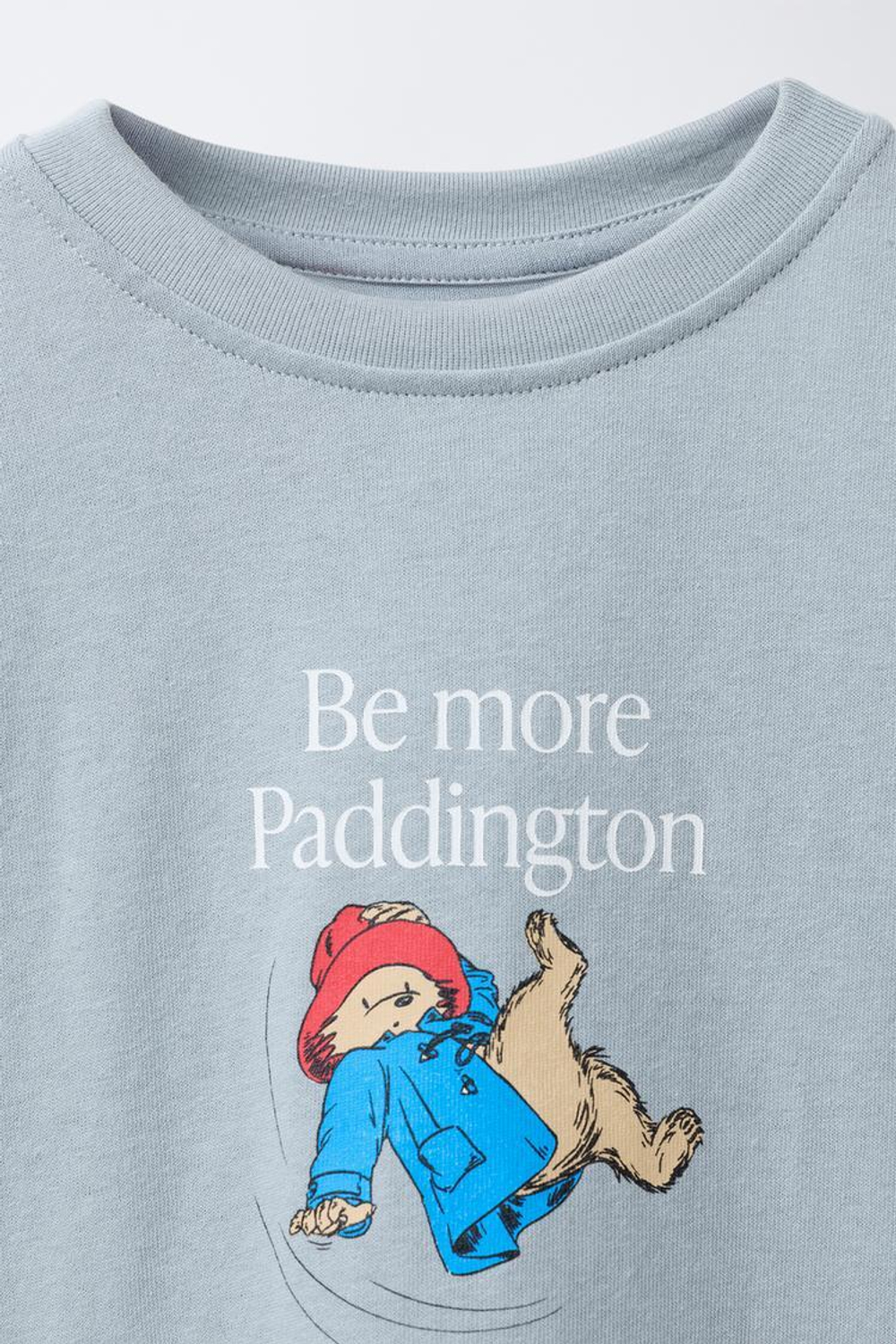 ZARA ЛОНГСЛИВ С ПРИНТОМ PADDINGTON ™, ВЫЦВЕТШИЙ СИНИЙ
