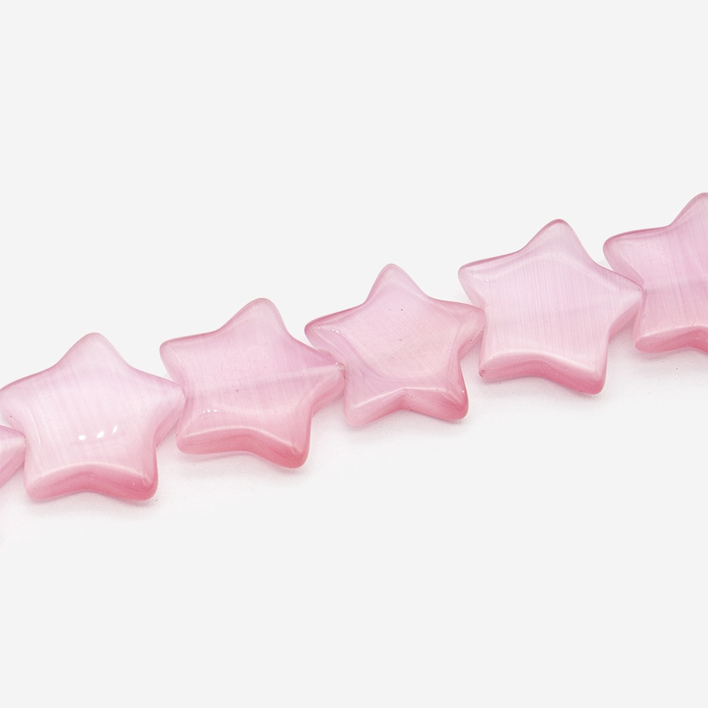 пр-19 Бусина "Звезда" 18мм, розовая