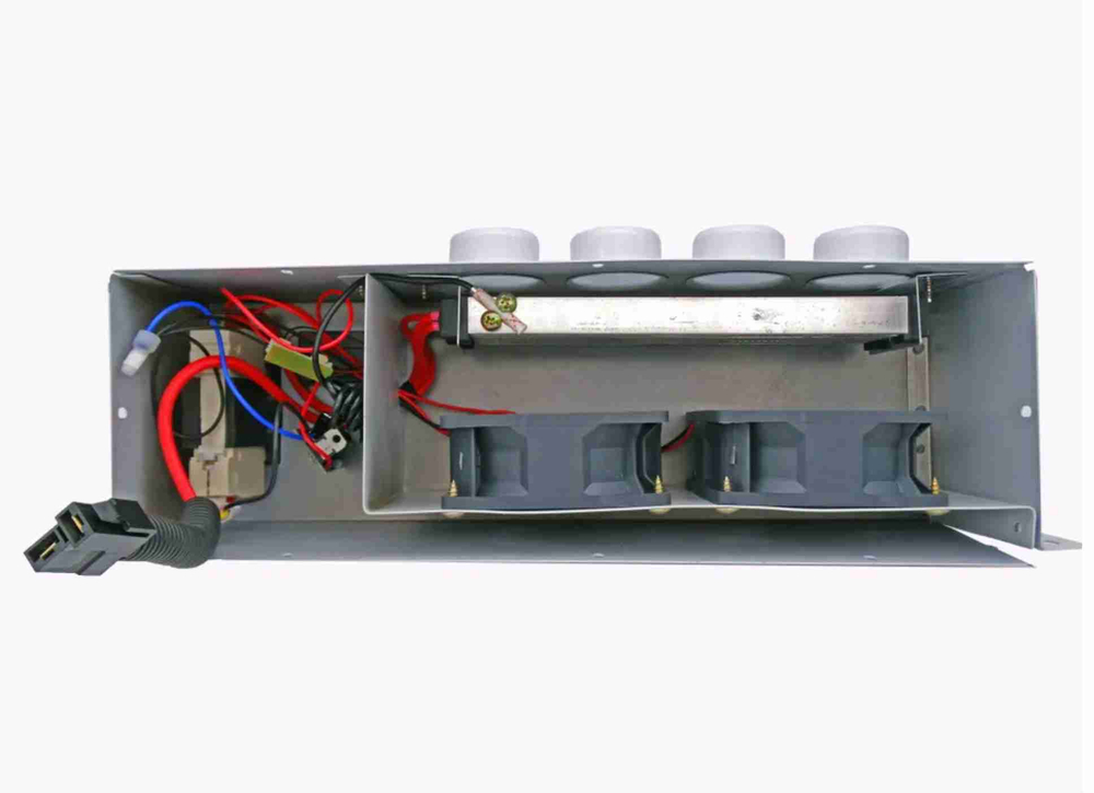 НЕТ - 12V-4 Выхода / Печка (отопитель) электрическая дополнительная в салон автомобиля, 4 сопла 900 Вт 12V