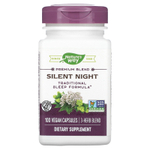 Nature's Way, Silent Night, традиционное средство для сна, 100 веганских капсул