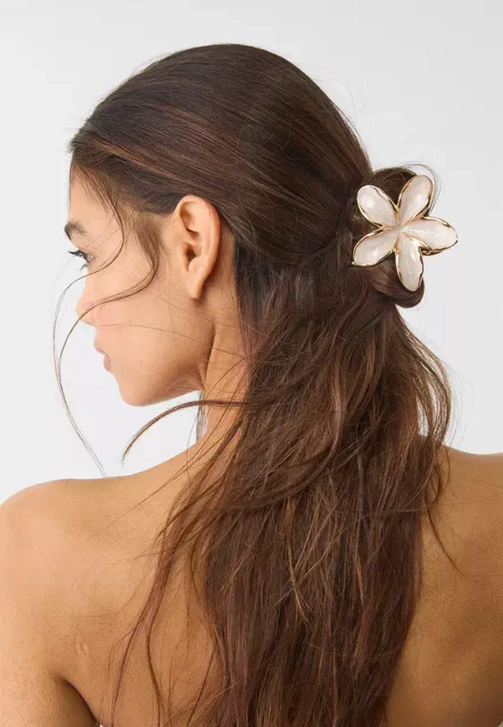 STRADIVARIUS Набор из 3 мини-заколок для волос в виде цветов, экрю