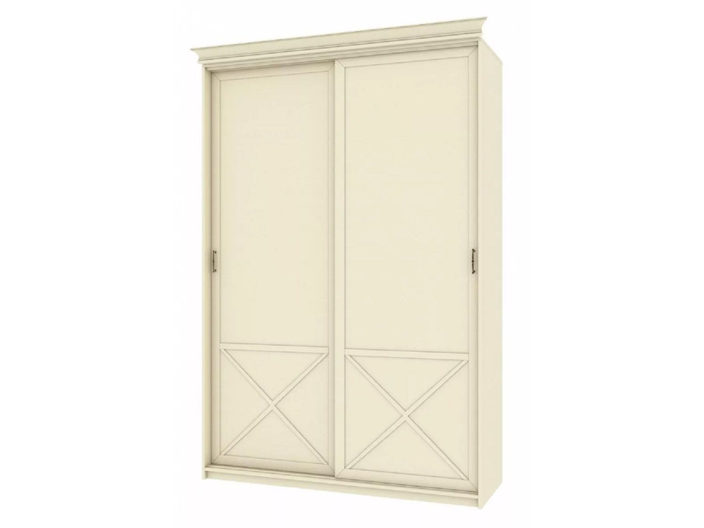 Бэль Шкаф-купе с нишей для гладильной доски + Карнизы 1543/60 Слоновая кость