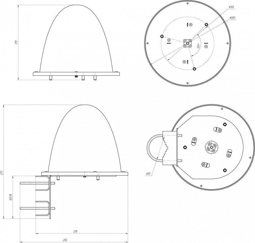 Широкополосная антенна KC7-400/9000 (SMA - female)