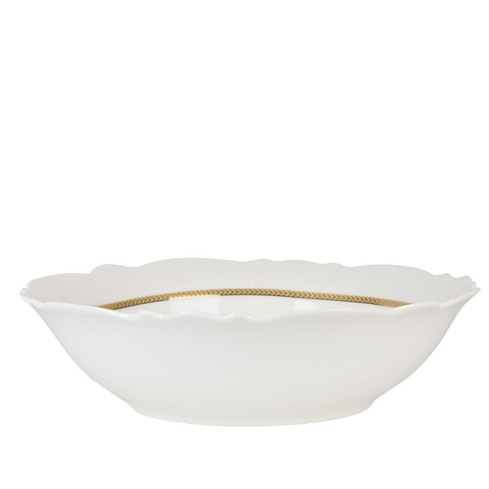 Салатник "White chic" d=23см v=1500мл (фарфор) (min 6) (транспортная упаковка)