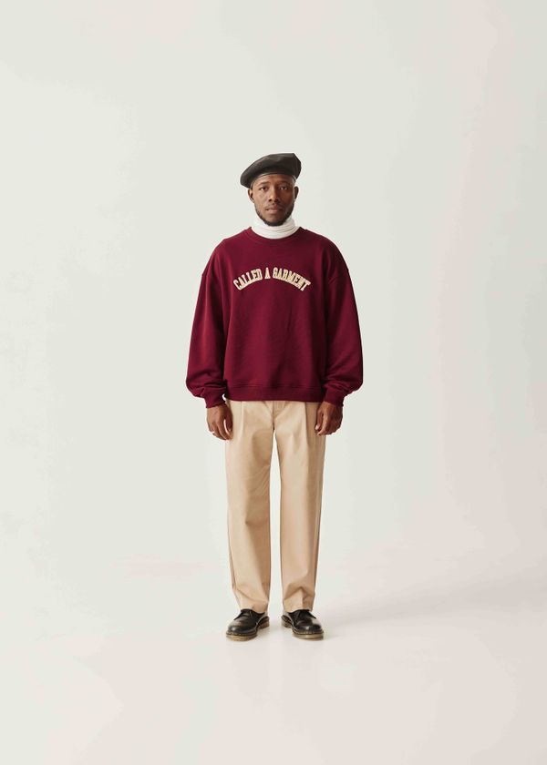 Толстовка College вишневая - фото 2