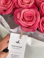 Букет из ярко-розовых роз 17шт