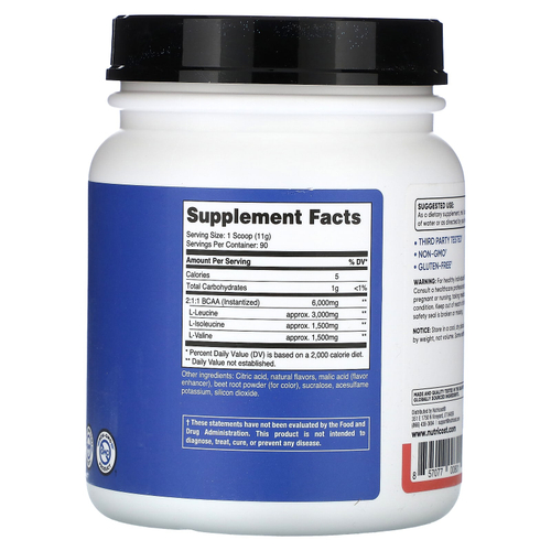 Nutricost, Performance, BCAA, малиновый лимонад, 990 г (2,2 фунта)