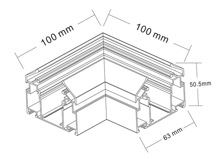 Угол соединительный для встраиваемого трека Crystal Lux CLT 0.235 01 BL