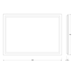 Зеркало Evoform со встроенным LED-светильником 29,5 W 100х70 см Без выключателя