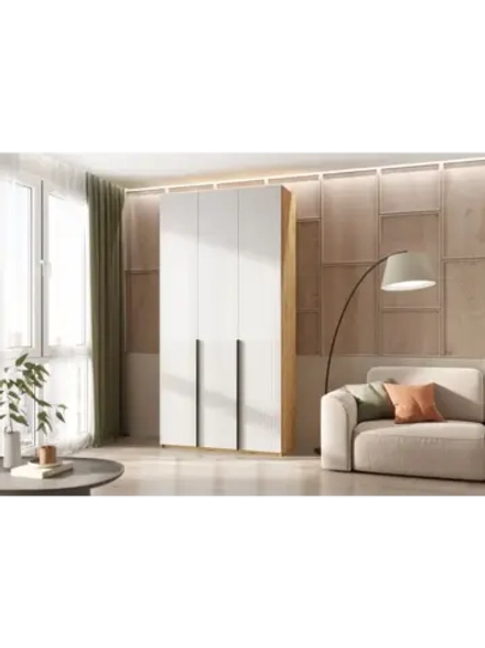 Шкаф для одежды 3 створки Браш Вайт 120х51х240