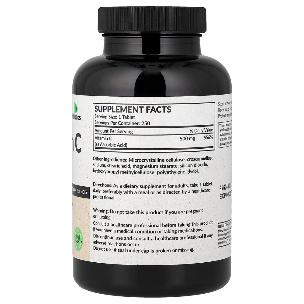 Futurebiotics, витамин C, 500 мг, 250 таблеток