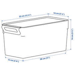 IKEA KLIPPKAKTUS  (ИКЕА КЛИППКАКТУС)  -  Контейнер для холодильника, прозрачный, 32x14x14 см